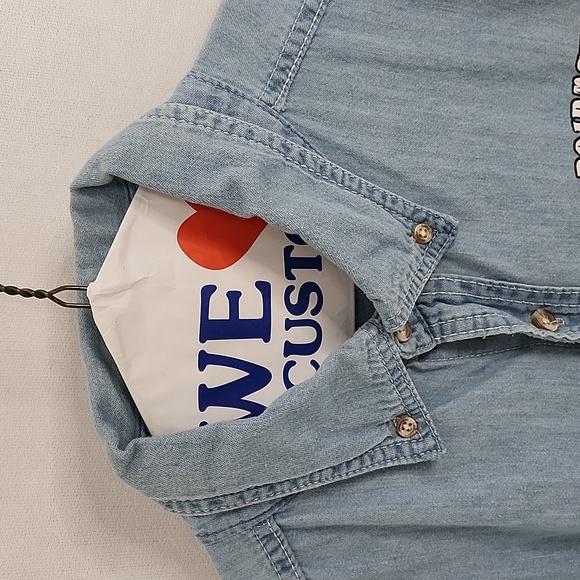 NWOT 2016 "Roar to the Shore" Men's Denim Vest - Picture 3 of 16